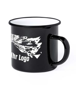 Choice Emaille Tasse eingefärbt schwarz